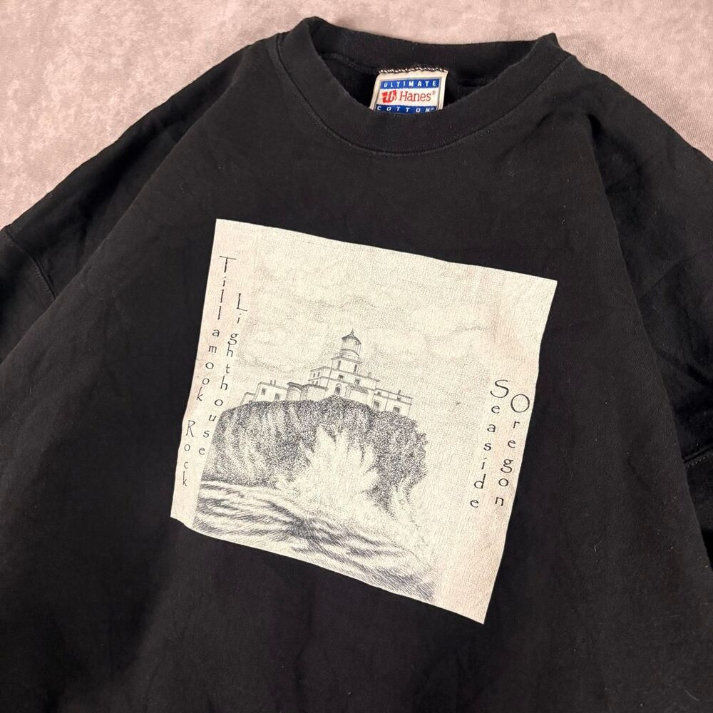 vintage 90s seaside oregon heavyweight crewneck